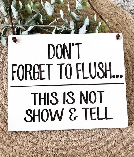 Dont to Flush Toilet Humorhumorous Bathroom Etsy