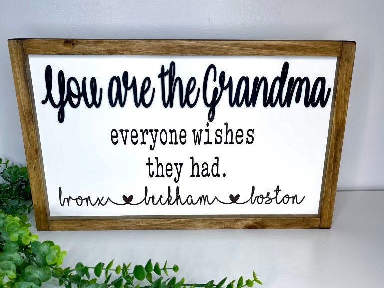 You are the Grandma sign| Gift custom personalized sign| Custom perso…