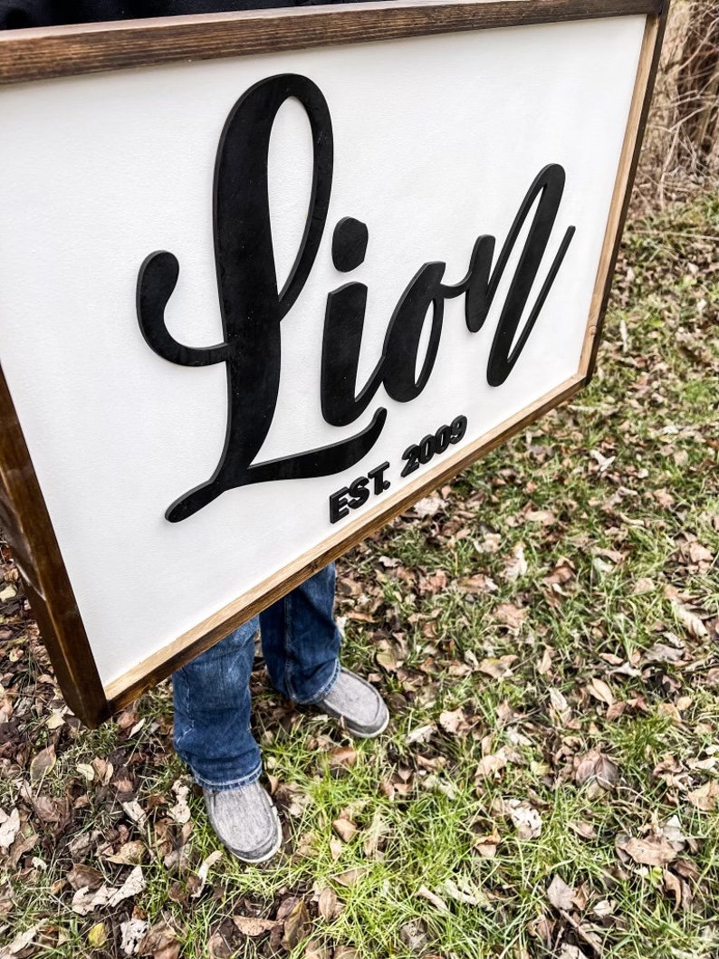 Home Decor Last Name Signdining Room Decor Signestablished Etsy