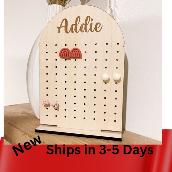 Personalized earring holder best sale