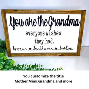 Personalized Grandma Sign: 3D Lettering, Custom Grandkids Names