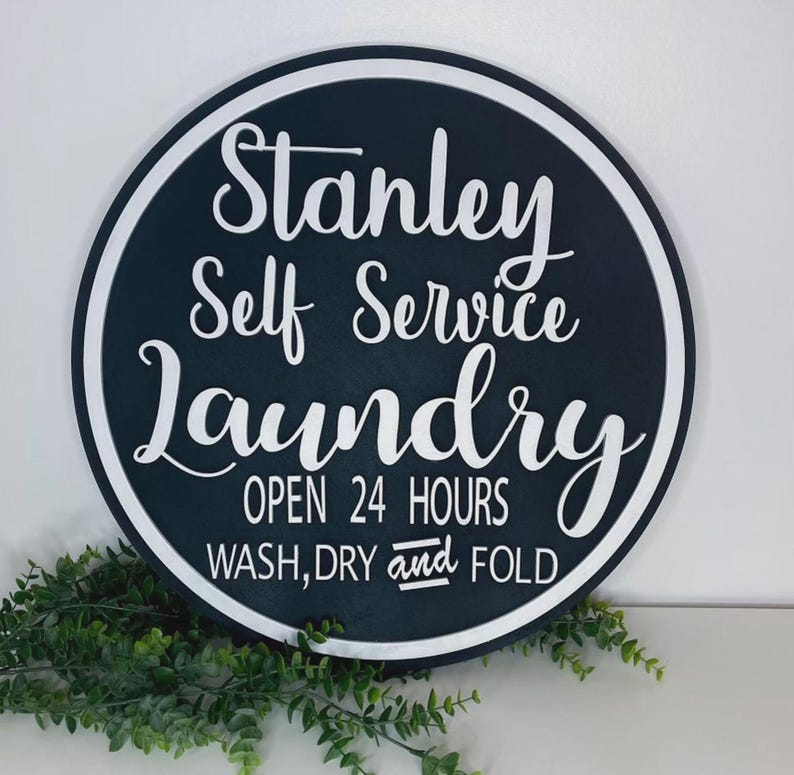 Custom Laundry Room Sign: 3D Farmhouse Decor, Personalized Family Name ...