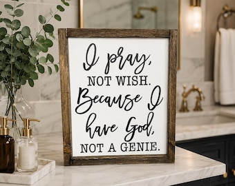 Farmhouse Bathroom Humor Sign: Religious Home Decor