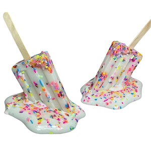 Melting Popsicle Resin | Ice Cream Party centerpiece | Ice Cream tiered tray decor gift | Kawaii Dessert Art | Drippy Pop Art | Fake food
