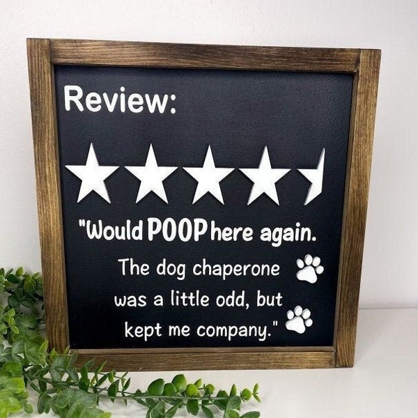 Humorous dog lovers sign | Humorous cat lovers gift |Dog poop sign | Poop review sign| Pet sign humorous | Cat poop sign| Animal humor sign