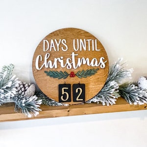 Days until Christmas | Countdown to Christmas | Christmas Calendar Advent|Farmhouse Christmas Advent|Holiday Advent calendar|Santa countdown