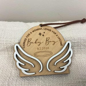 Angel Baby Memorial Ornament • Baby Loss Keepsake • Miscarriage Gift • Personalized Baby Boy Memorial • Infant Loss Ornament | Bereavement
