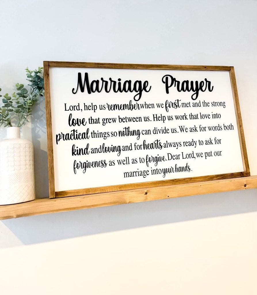 Wedding Gifts For Newlyweds Marriage Prayer Wood Plaque - Temu