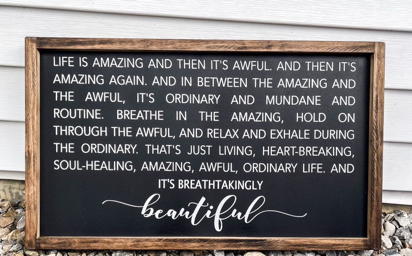 Home decor Life is amazing and then its awful signlLife is | Etsy