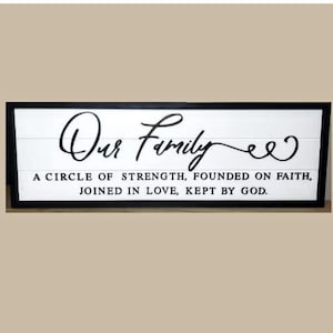 Our Family Sign|Entryway Sign Family|Our family circle decor|Dining room decor Family 3D|Living room decor Family circle |Circle Of Strength
