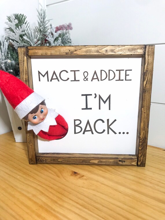 Elf or Santa Peronalized Sign Elf or Santa Prop /Elf or Santa
