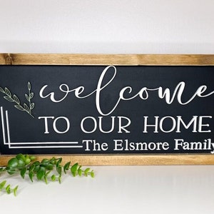 Personalized 3D Welcome Home Sign: Raised Wood Lettering