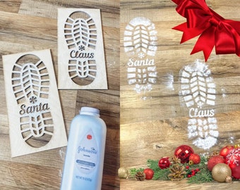 Santa Footprint Stencil: Reusable Christmas Boot Tracks