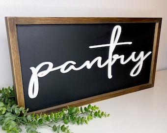 Pantry sign | Pantry sign framed | Housewarming gift Pantry | Housewarming gift kitchen 3D | Kitchen pantry sign | Farmhouse pantry | Pantry