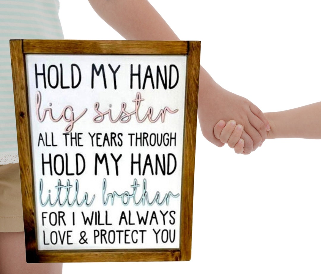 3D Big Brother/sister Nursery Sign: Hand-inked Home Decor | Nursery Wall  Art - Etsy, image size:1080x922