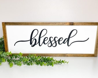 Blessed sign 3D|Inspirational wall decor Blessed|Wedding sign Blessed|Mother’s day sign Blessed|Gift blessed|Housewarming gift inspirational