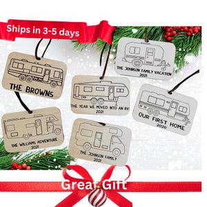 Personalized ornament camper| Personalized camper wood | Camper ornament wood|Personalized travel trailer | Camper gifts wood | Camper 2022