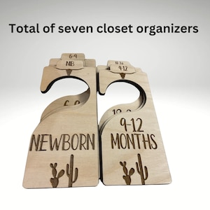 Penderie pour bébé Western Country | Organiseur de cadeau pour bébé | Séparateurs de penderie pour bébé | Séparateurs de baby shower | Séparateurs de placard en bois | Bébé de la ferme