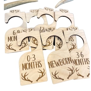 Antler Baby Closet Dividers: Rustic Western Nursery Organizer
