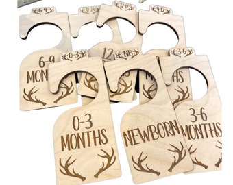 Shower Gift Antler | Baby Closet Dividers|Baby Shower dividers|Closet Dividers | Clothes Markers|Organize Babies Closet | Organizer Closet