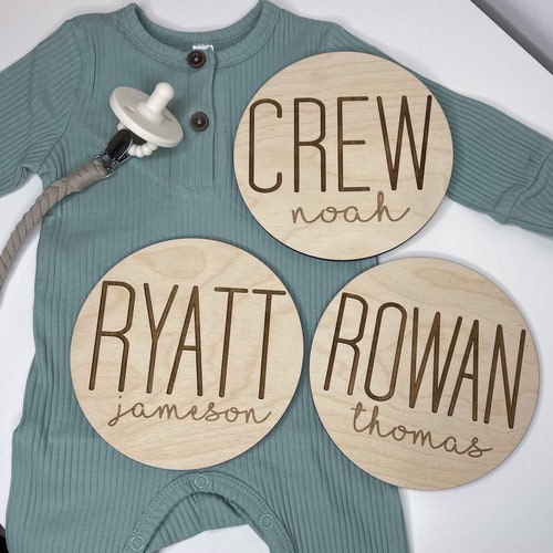 Hello World Baby Shower Gift Wooden Birth Announcement Etsy UK