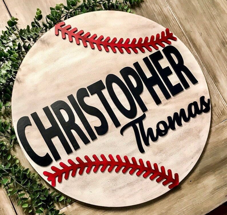 Custom Baseball Name Baseball Name Vintage Baseball Name Etsy