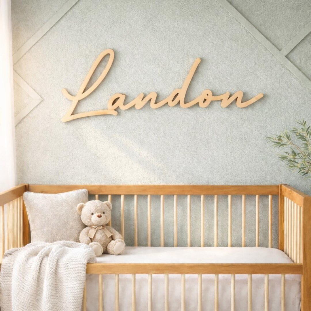 Personalized Wooden Name Sign | Boho Nursery Decor | Kids Room Decor - Etsy