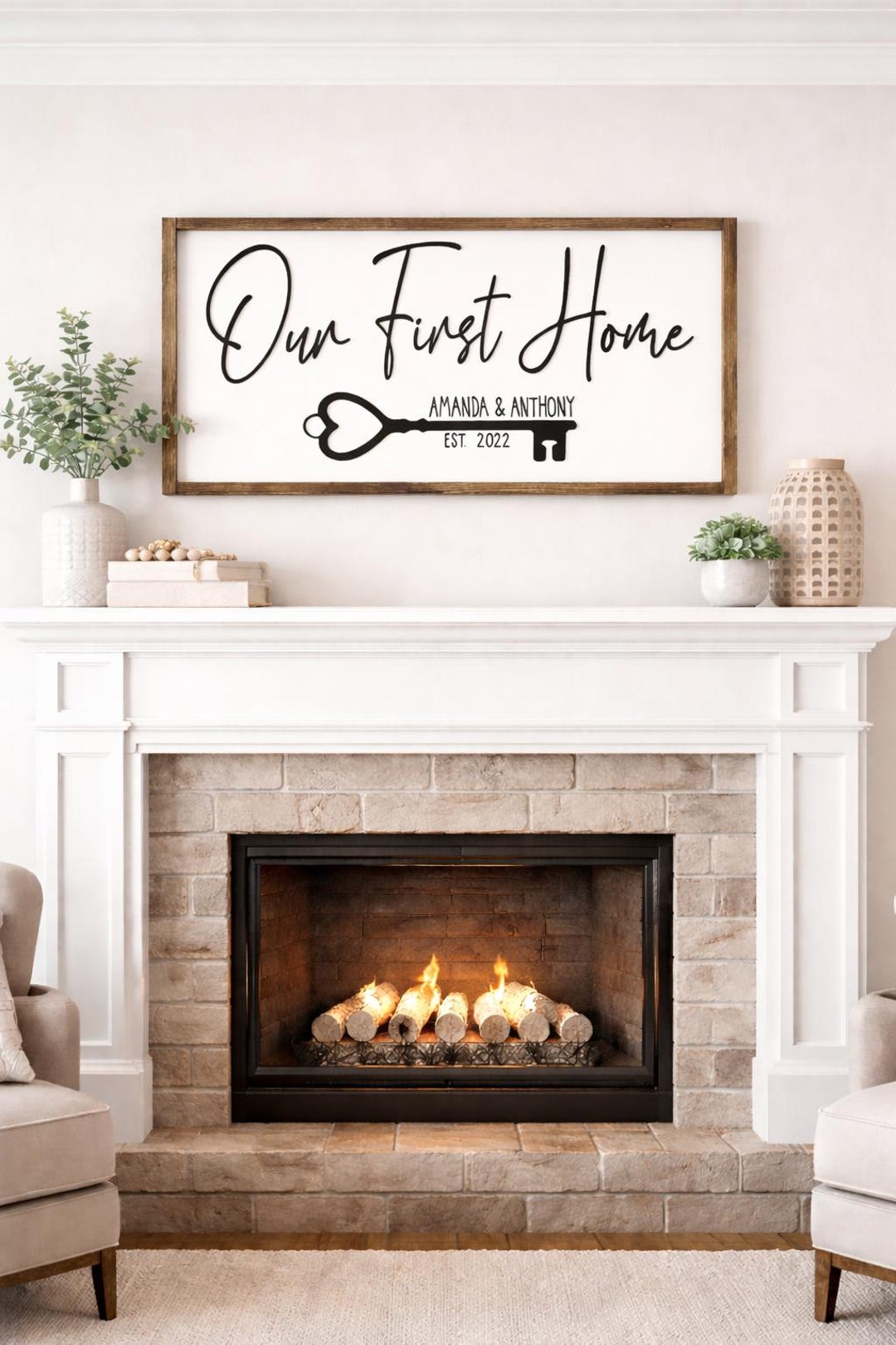 First Home Monogram Personalized First Home Sign | Realtor Gift | Closing Day Gift | New ...