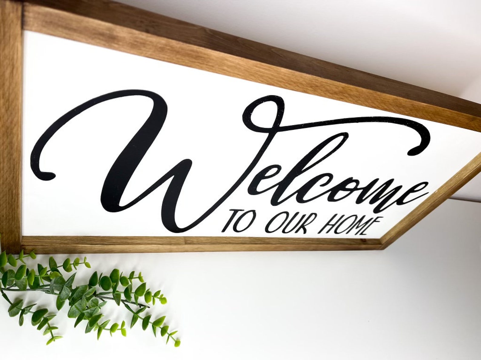 Handmade Welcome to Our Home Sign | Rustic Farmhouse Decor - Etsy