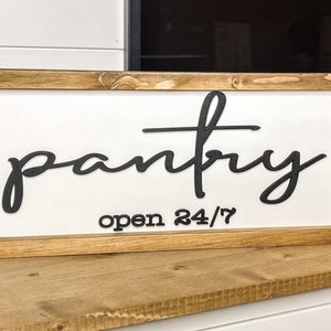 3D Wood Letter Pantry Sign: Farmhouse Kitchen Decor