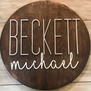 Personalisiertes 3D Holz Namensschild: Kinderzimmer Dekor