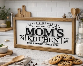 Placa personalizada para refeições e memórias | Presente da mãe para ocasiões especiais | Placa personalizada com o nome da avó | Presente de Natal perfeito