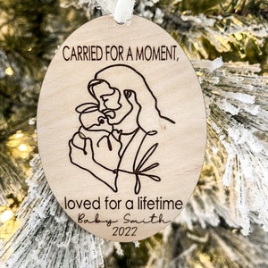 Infant Loss Memorial Ornament: Engraved quality Plywood Christmas Ornament