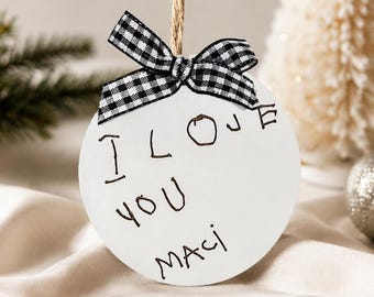 Personalized Handwritten Ornament: Laser Engraved Keepsake