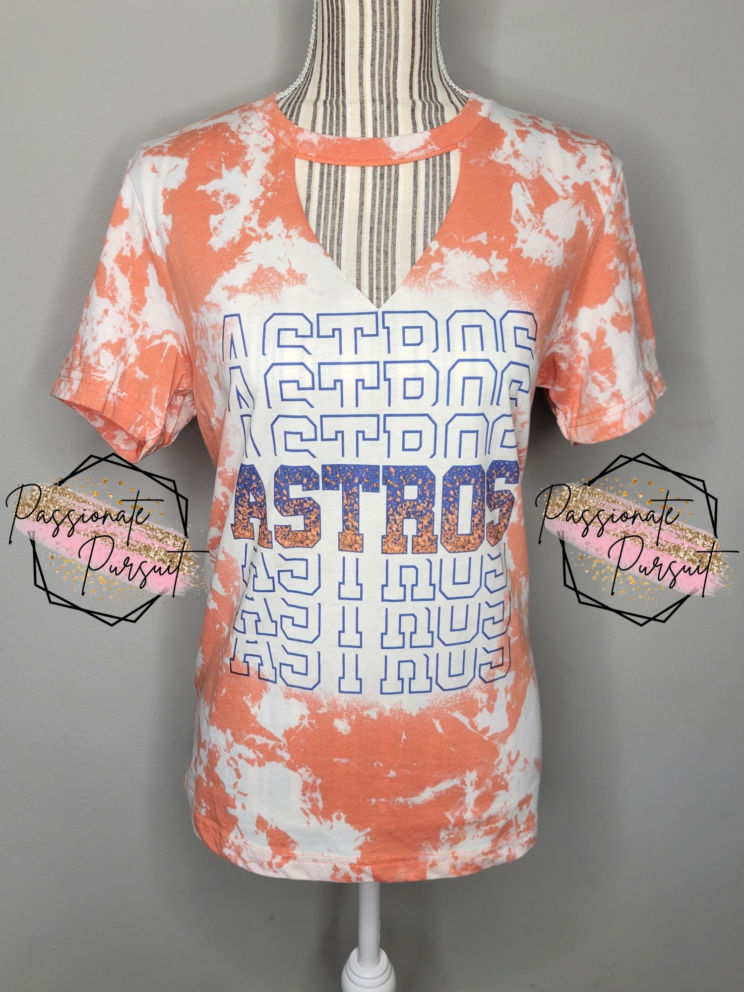 Royal Blue Bleached Cheetah Astros Tee – Lavish Designz