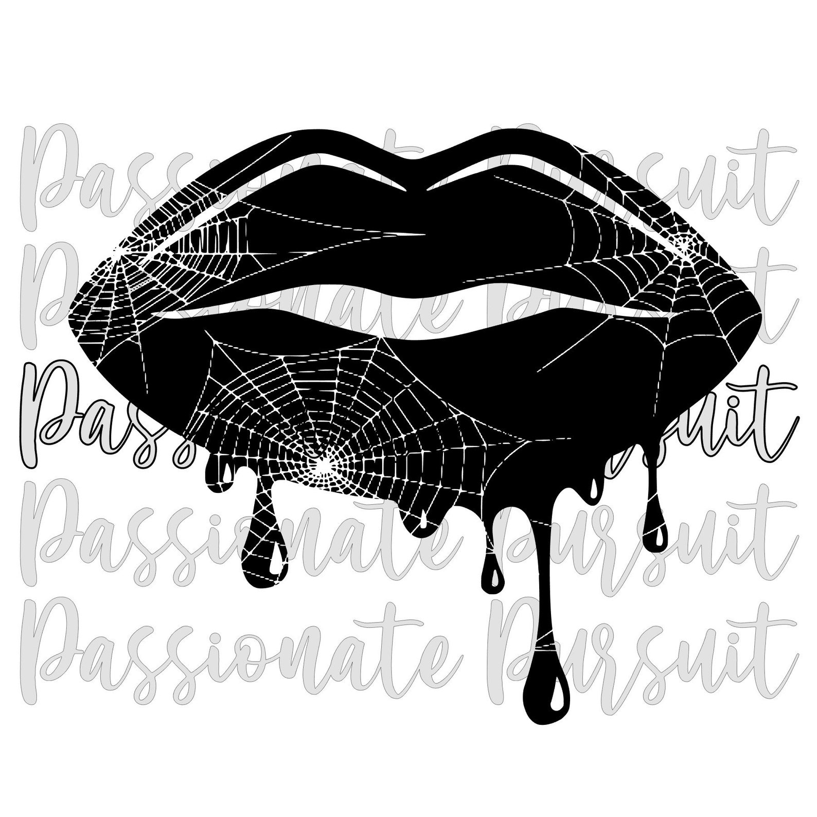 Spooky Dripping Lips PNG Halloween Lips Sublimation Spooky Etsy