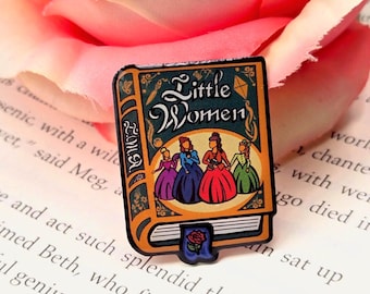 Pin de esmalte con la portada del libro Mujercitas