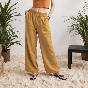 70s Linen Pants - Etsy Canada