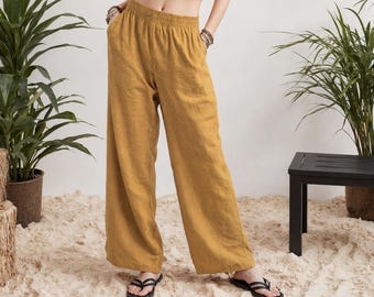 Linen Pants 1940s - 40s French Vintage Linen Pant - Etsy