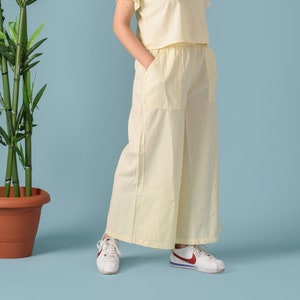 Linen Palazzo Pants: Women&#39;s Wide Leg Trousers with Pockets