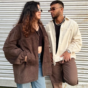 Unisex Aesthetic Shacket | Corduroy Jacket | Corduroy Shirt Jacket | Needlecord Jacket | Oversized Jacket | Button Down Jacket