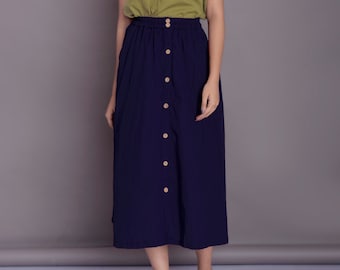 Button skirt xxl hot sale