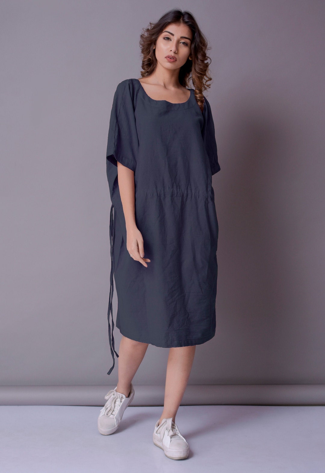 Oversized Dress With Drawstring Oversized Loose Fitted Linen - Etsy
