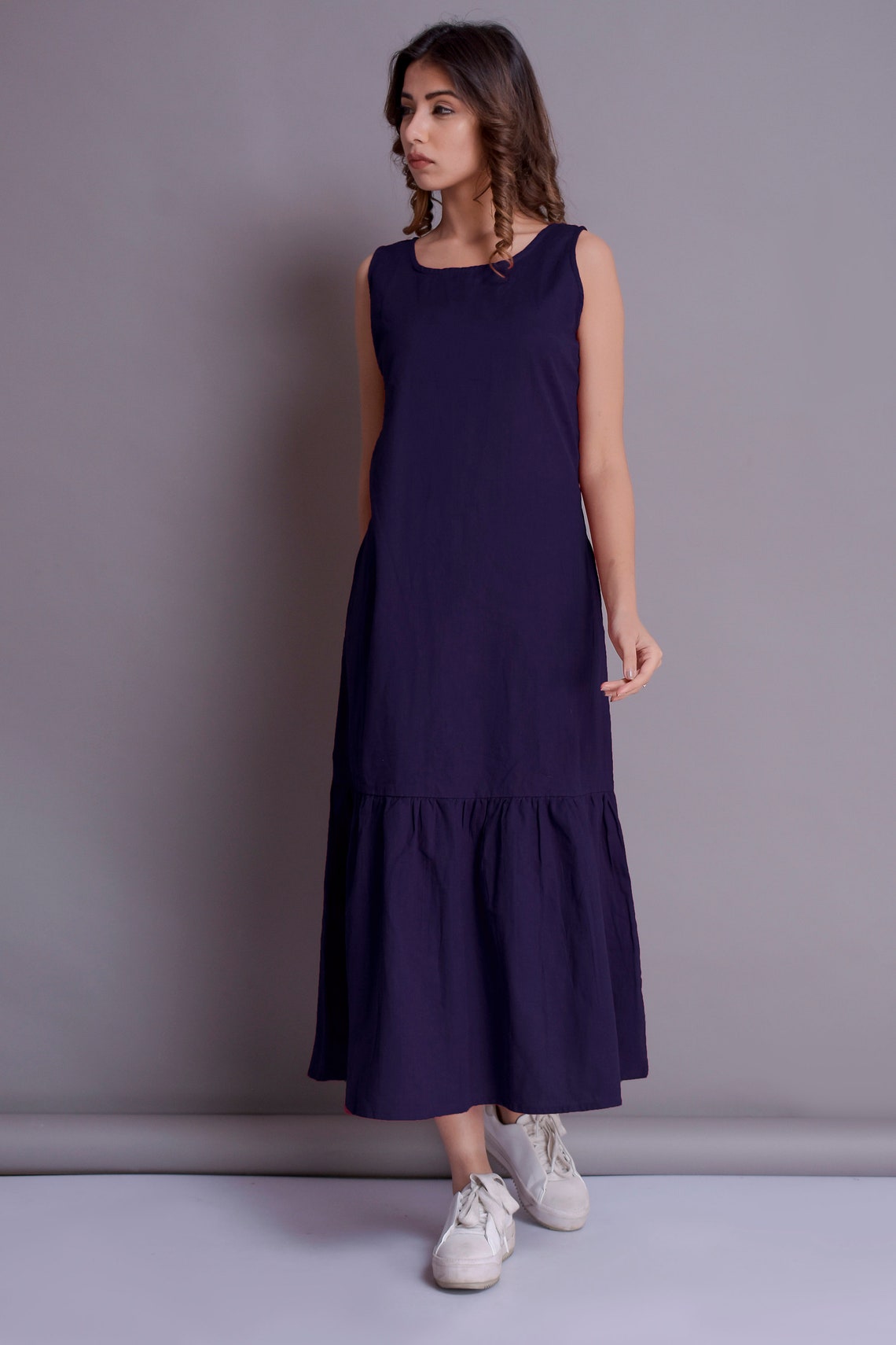 Linen Maxi Linen Sleeveless Maxi Dress Maxi for Women Full Etsy UK