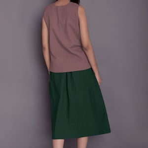 Linen Skirt, Skirt with Pockets, Linen skirt for women, Midi Skirt, Below the Knee skirt, Plus size skirt 1 image 5