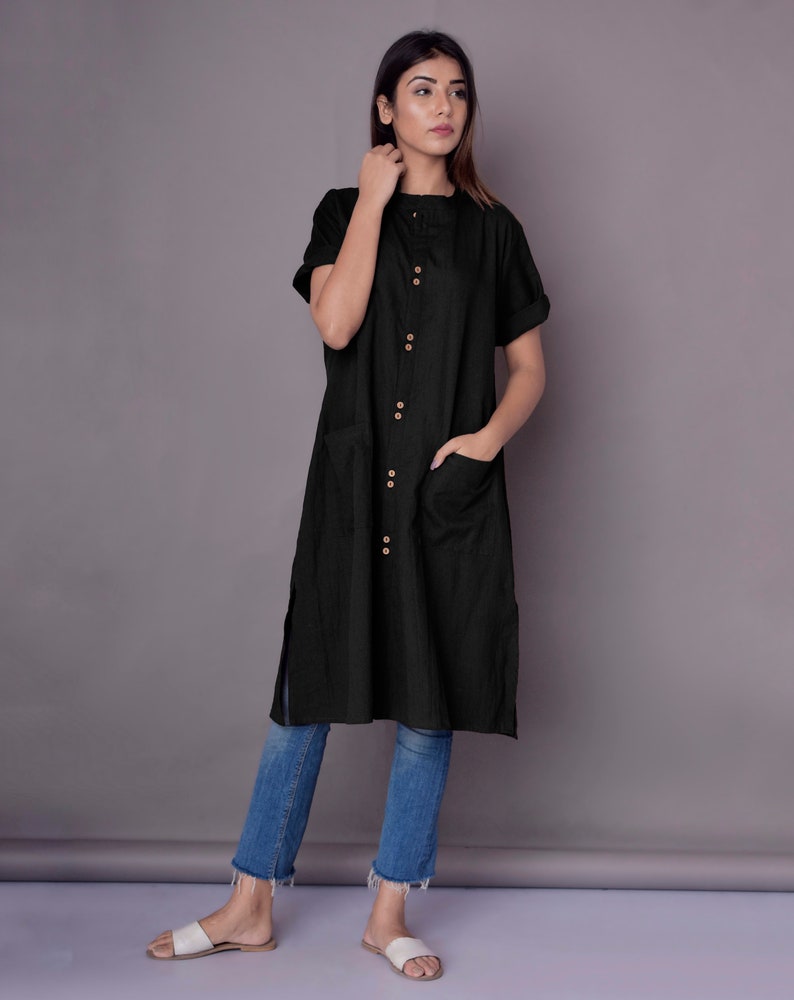 Long Shirt for Women Shirt dress for Women Patch pocket Etsy