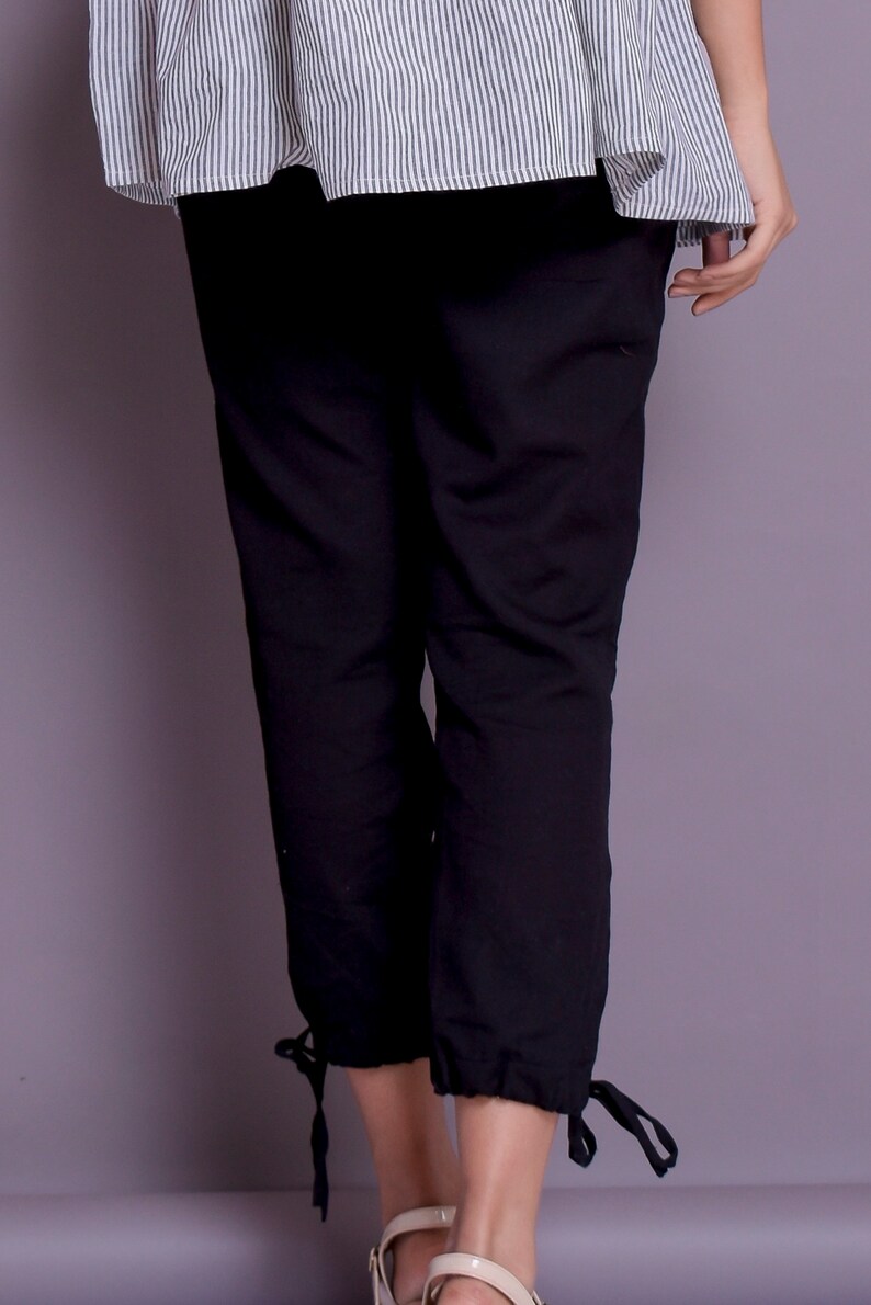 track pants with long strings
