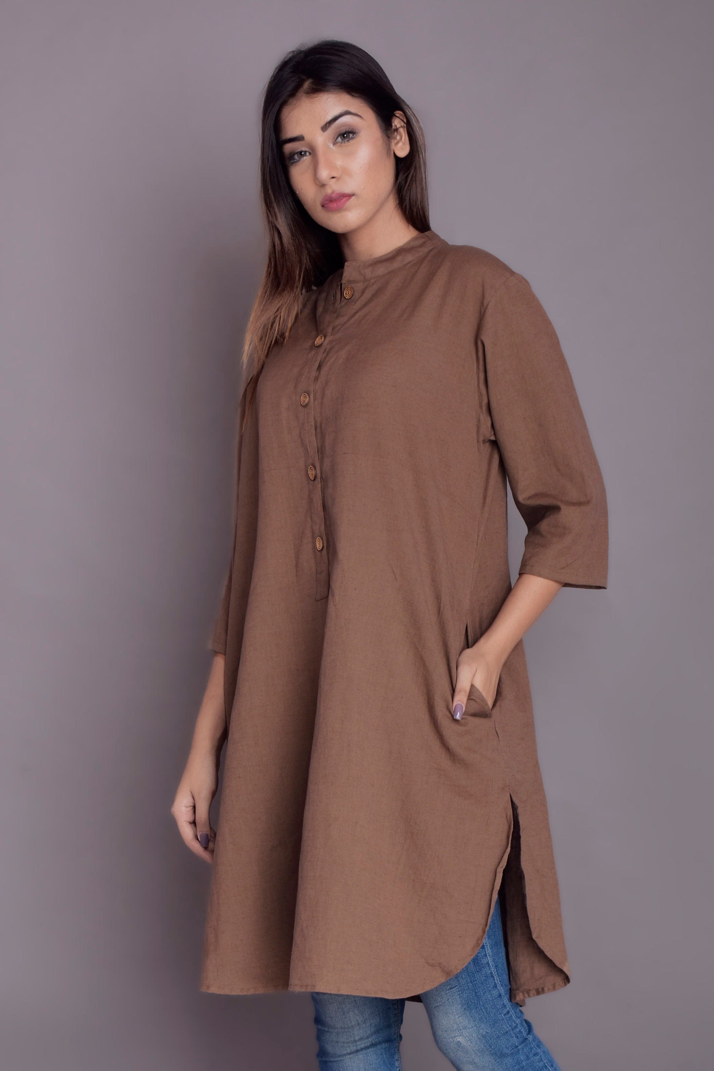Apple Cut Shirt Dress For Women Long Shirt For Women Indian Etsy