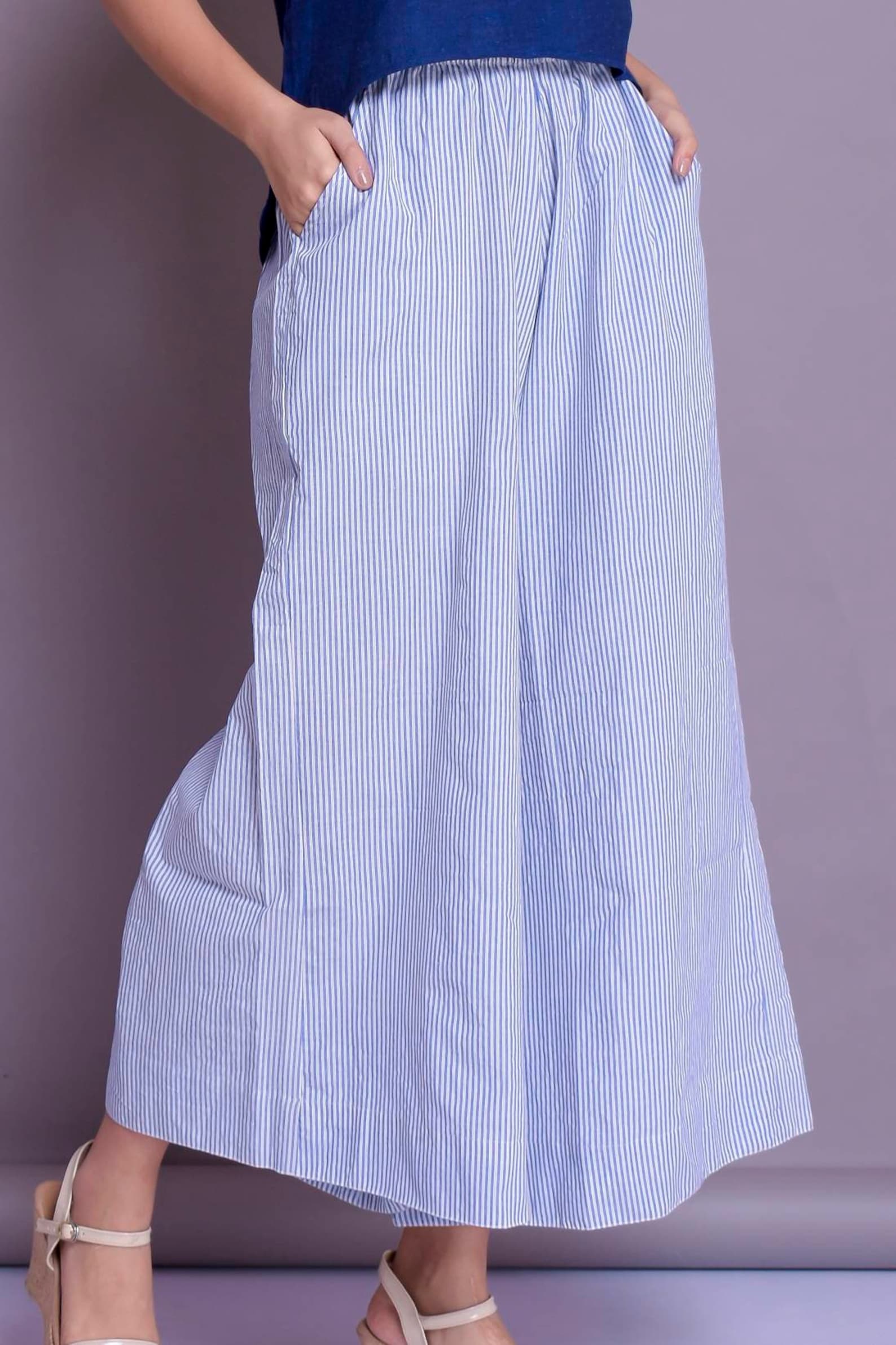 Casual Palazzo Pants for Women Striped Palazzo Pants With Etsy