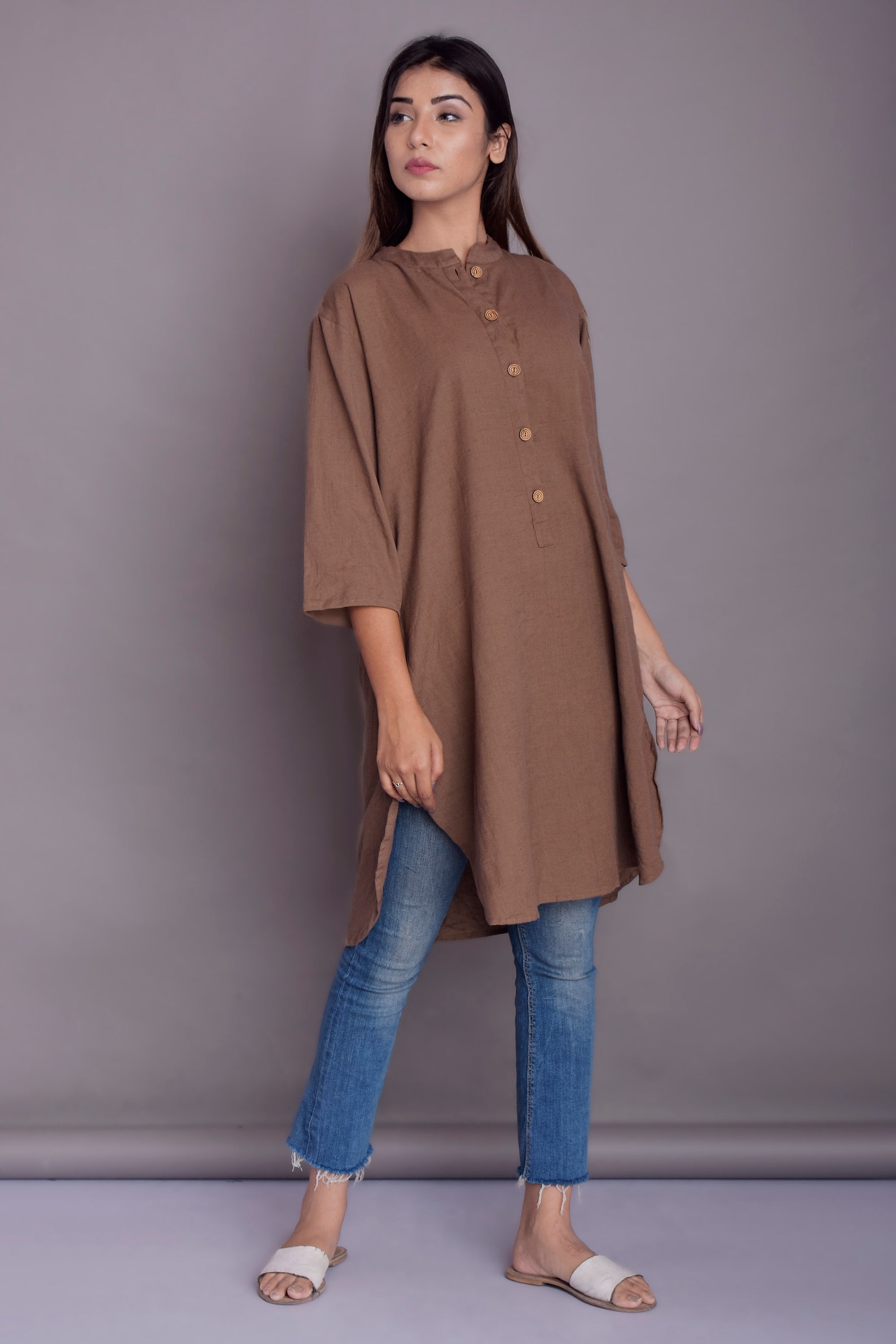 Apple Cut Shirt Dress For Women Long Shirt For Women Indian Etsy